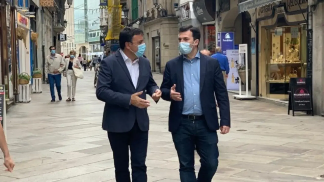 Valentín González Formoso y Gonzalo Caballero, en A Coruña. EUROPA PRESS
