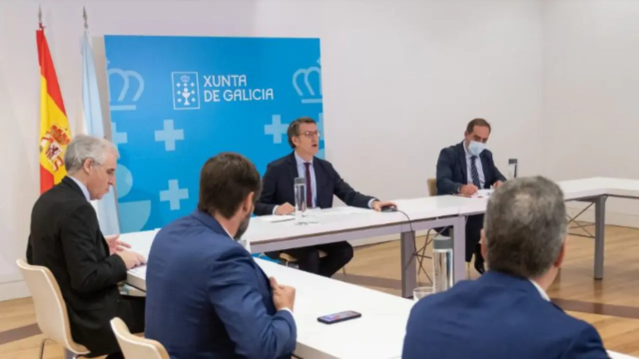 Feijóo aborda con el comité de expertos proyectos para la reactivación económica. EP