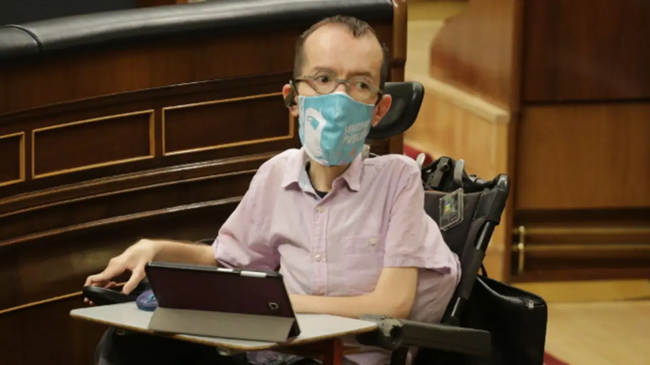 O portavoz de Unidas Podemos no Congreso, Pablo Echenique. EUROPA PRESS