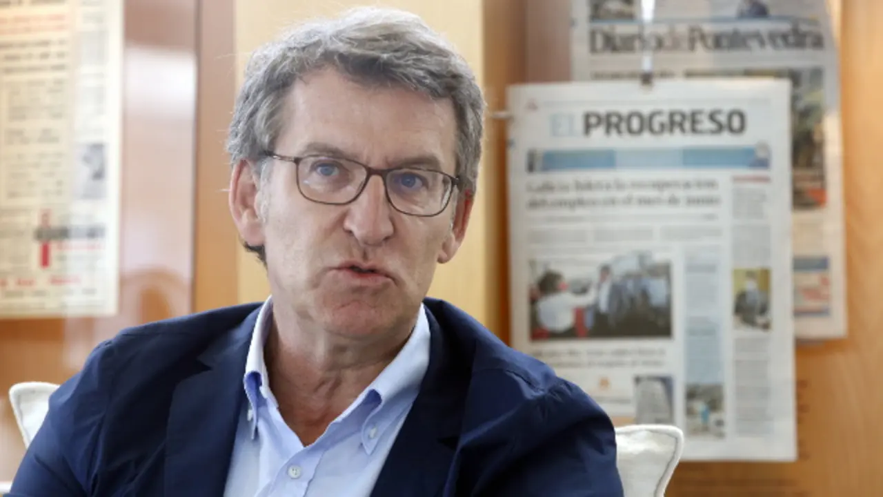 Feijóo en la sede de El Progreso SEBAS SENANDE