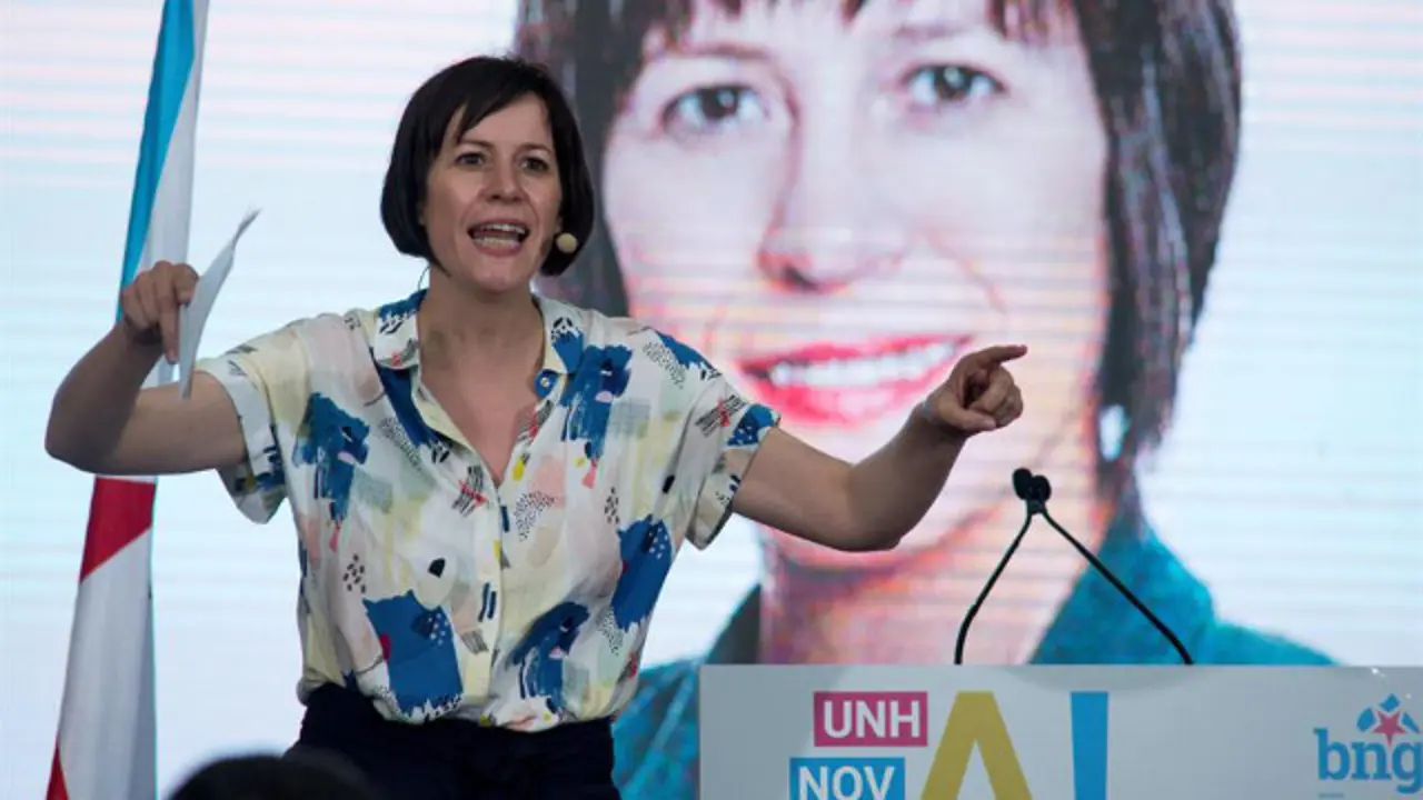 Pontón, en un mitin en Ourense. BRAIS LORENZO