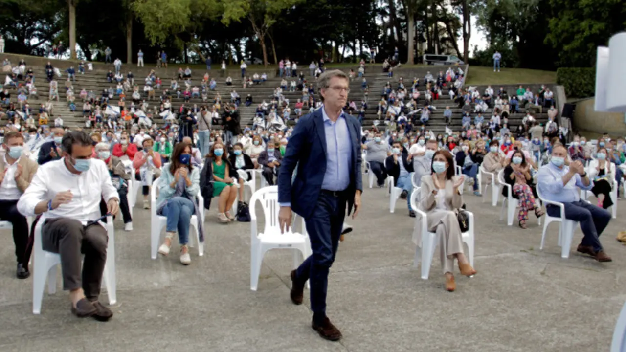 Feijóo, en el acto de este viernes en A Coruña. EFE