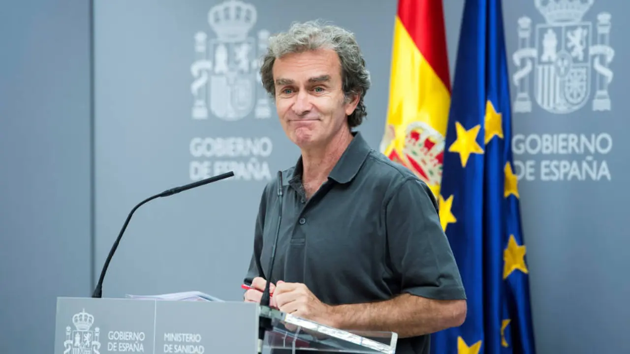 Fernando Simón en la rueda de prensa de este lunes.