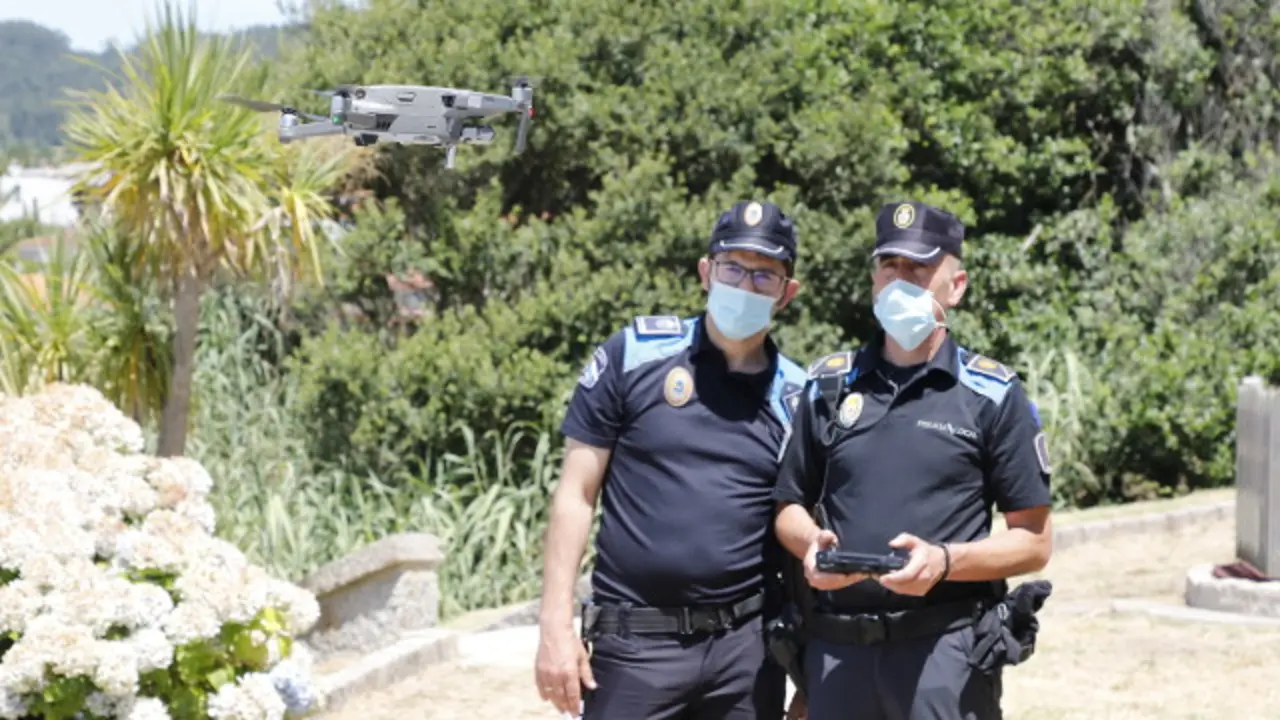 Presentación de AeroCovid en Sanxenxo. JOSÉ LUIZ OUBIÑA
