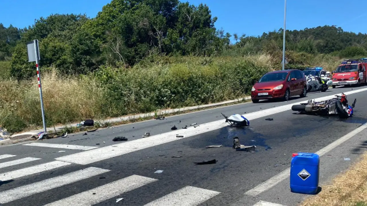 Punto onde se rexistrou o accidente mortal en Cangas. CEDIDA