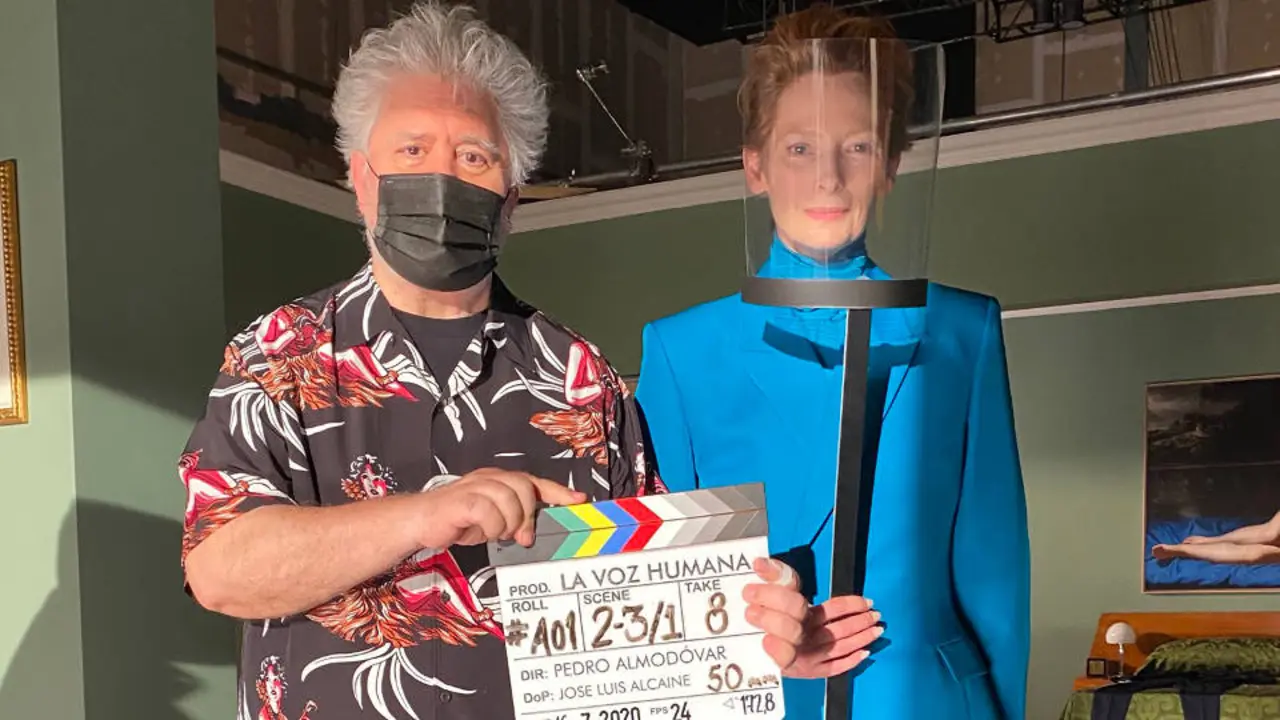Pedro Almodóvar y Tilda Swinton
