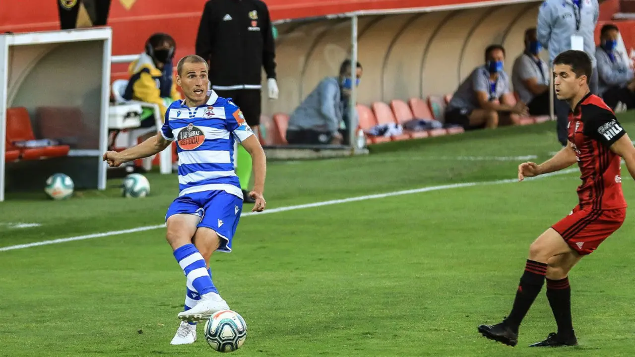 Bergantiños, en un momento del partido. RC DEPORTIVO