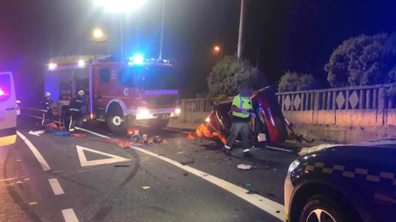 Estado no que quedou o vehículo do falecido. CEDIDA