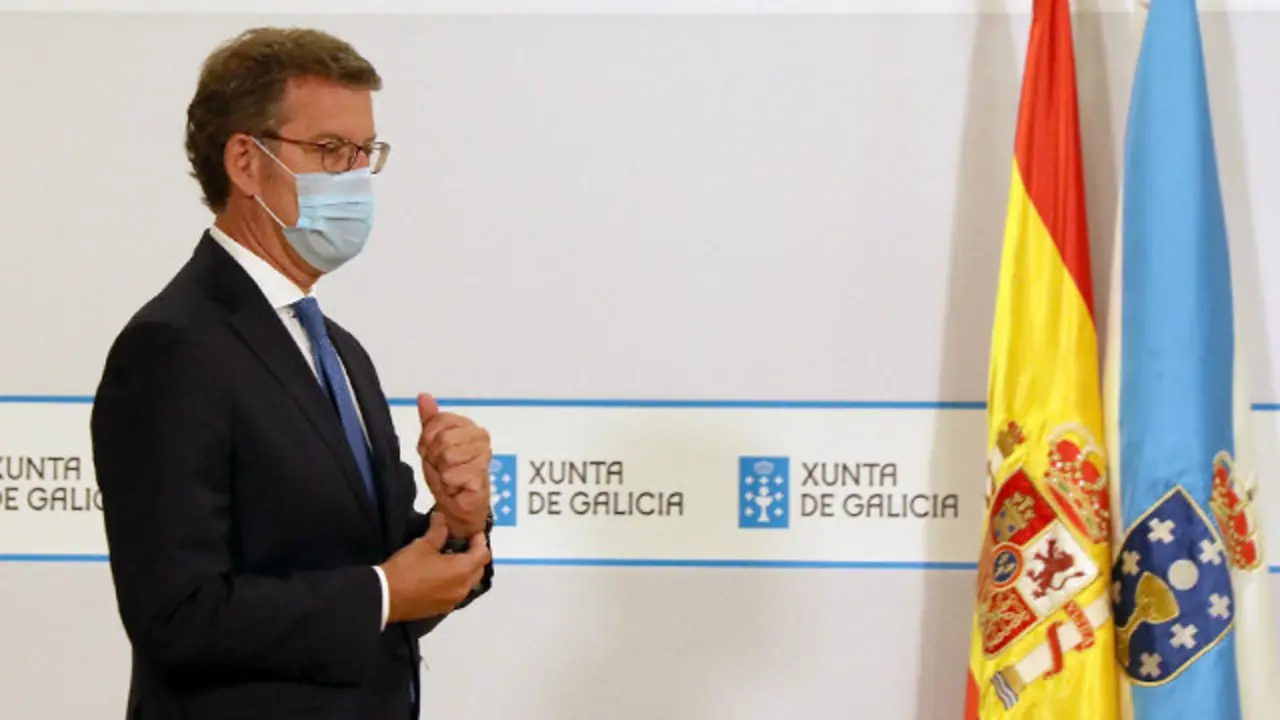 Feijóo en rueda de prensa. Archivo