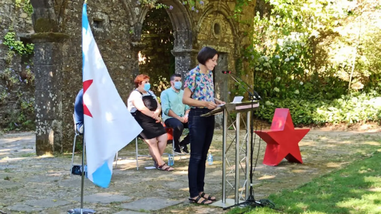 Ana Pontón en el acto de Galiza Nova. EFE