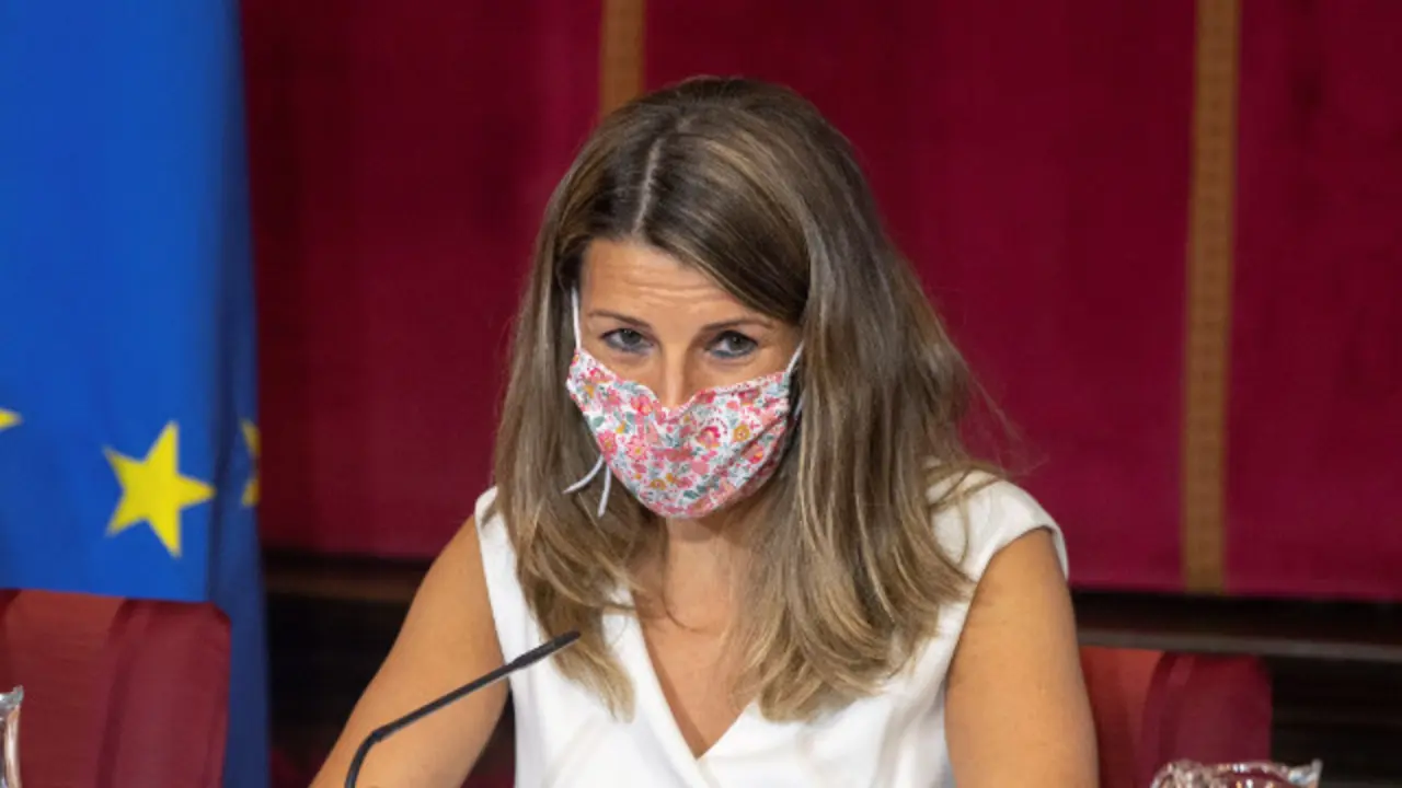 Yolanda Díaz, en Toledo. EFE