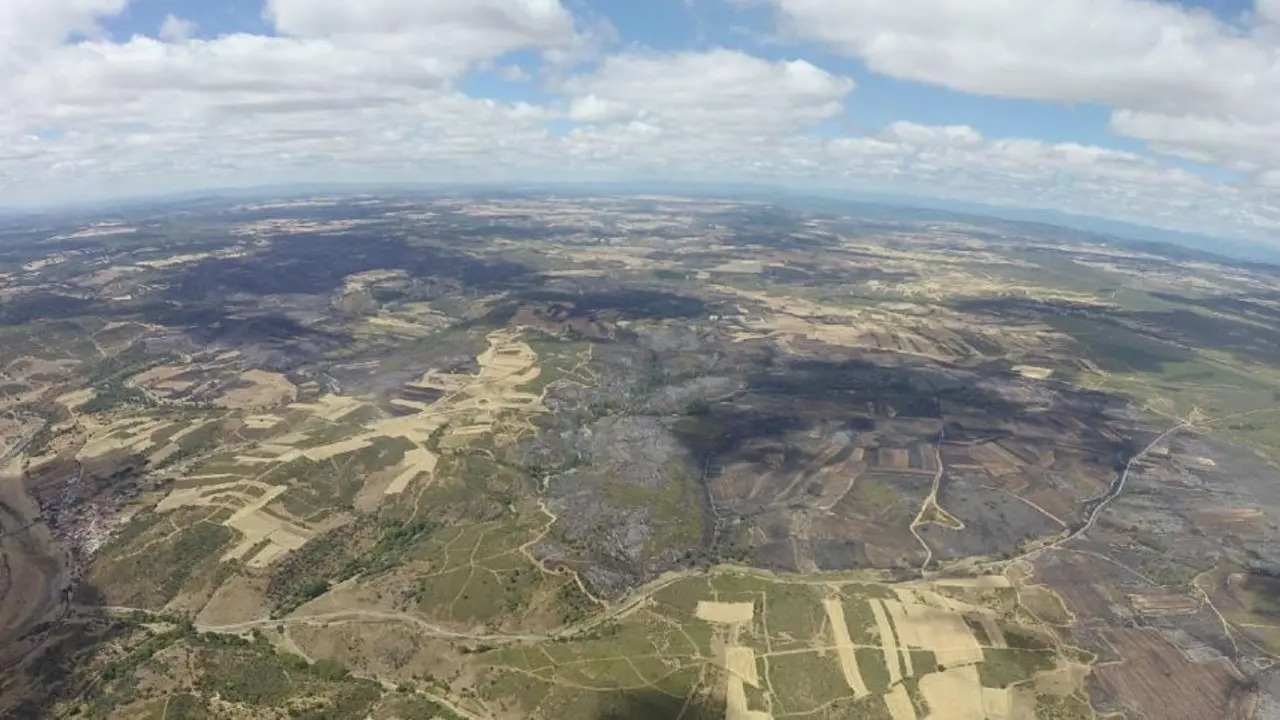 Imaxe da superficie queimada. EUROPA PRESS