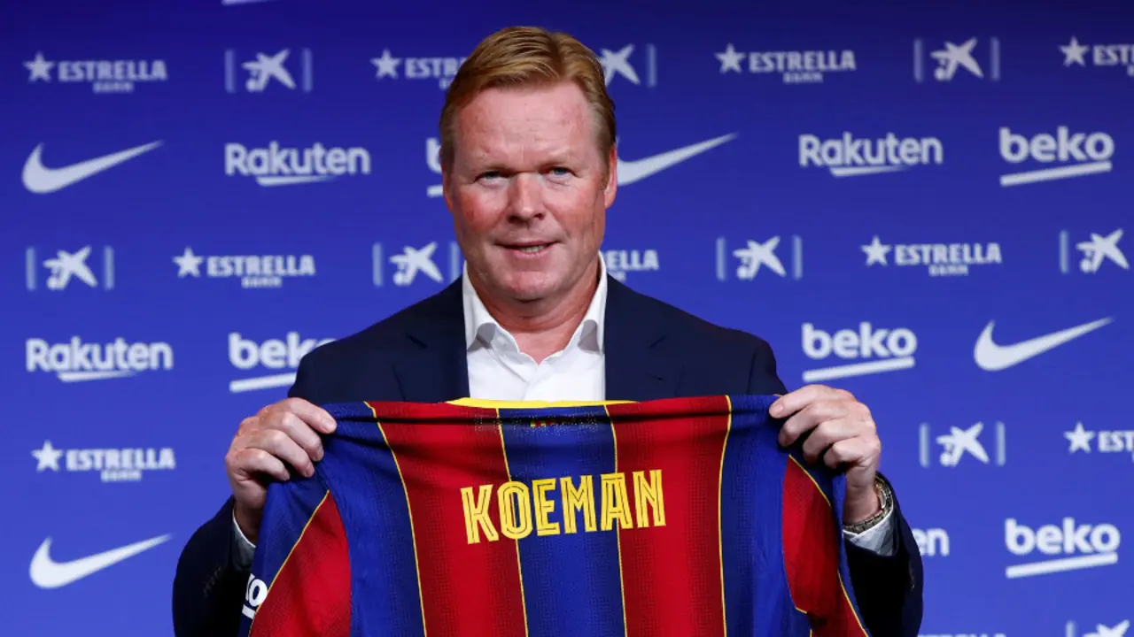 Koeman, en su presentación como nuevo entrenador. EFE