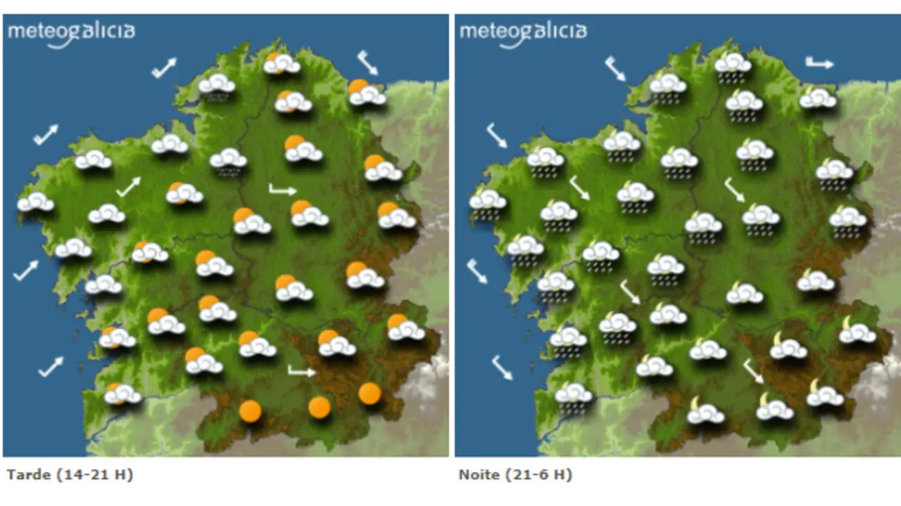 Predicción meteorolóxica do xoves 27. METEOGALICIA
