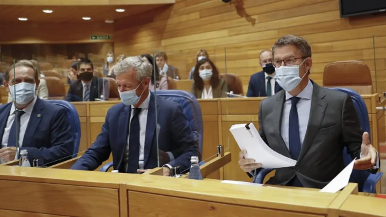 Feijóo, en el Parlamento. EFE