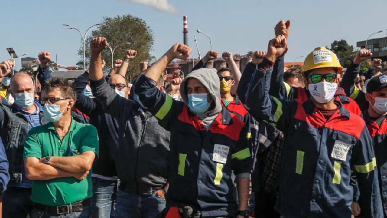 Protesta de Alcoa. JOSÉ Mª ÁLVEZ