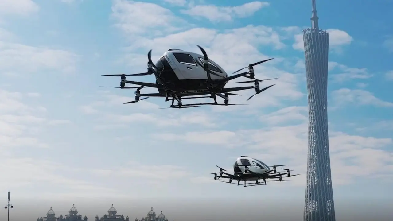 Varias empresas chinas ya han probado taxis voladores en su país. EP