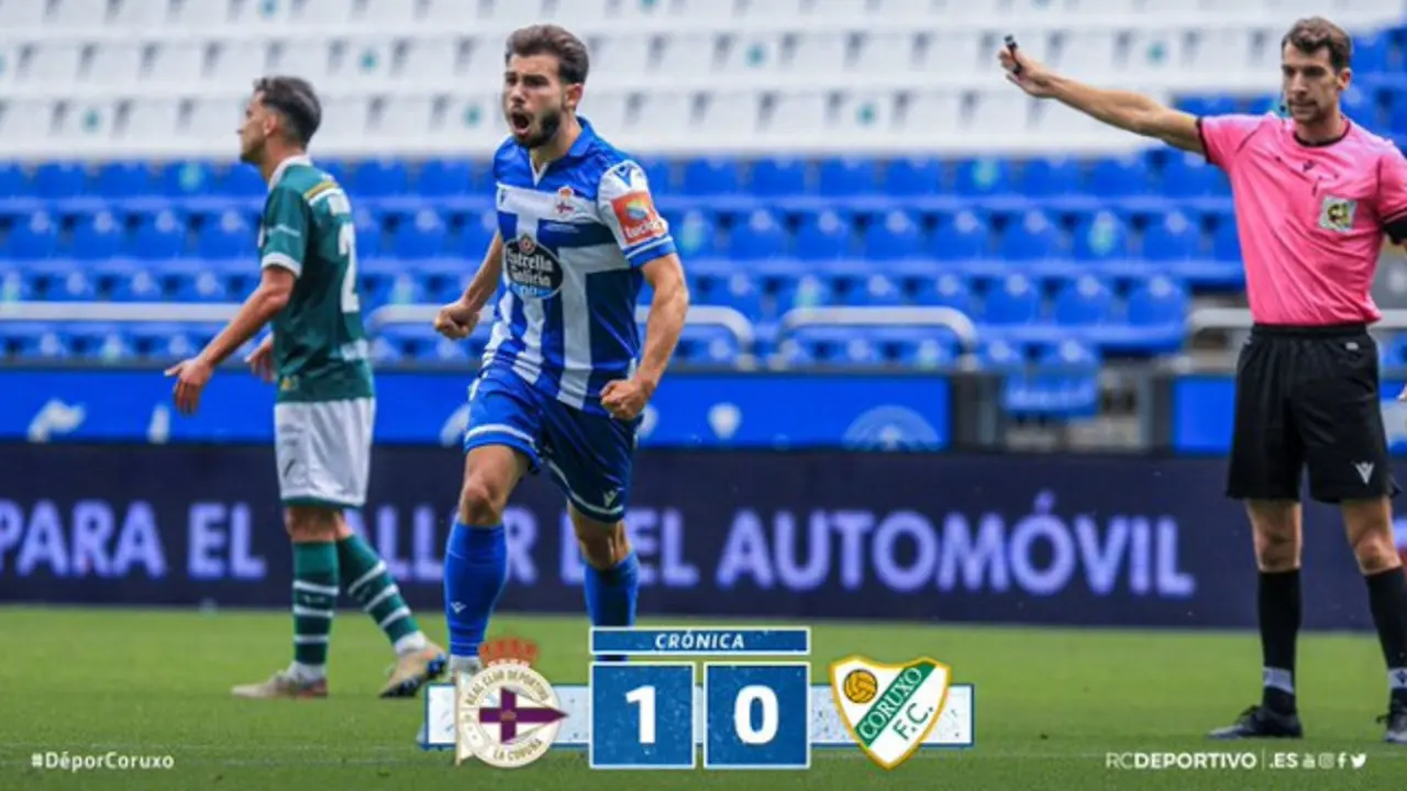 Un momento del Dépor - Coruxo. @RCDeportivo