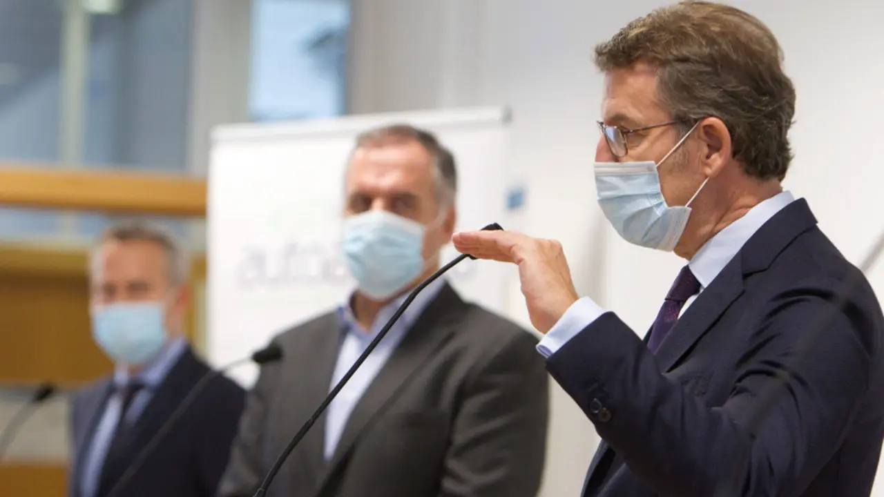 Feij&oacute;o durante a comparecencia. SALVADOR SAS (EFE)