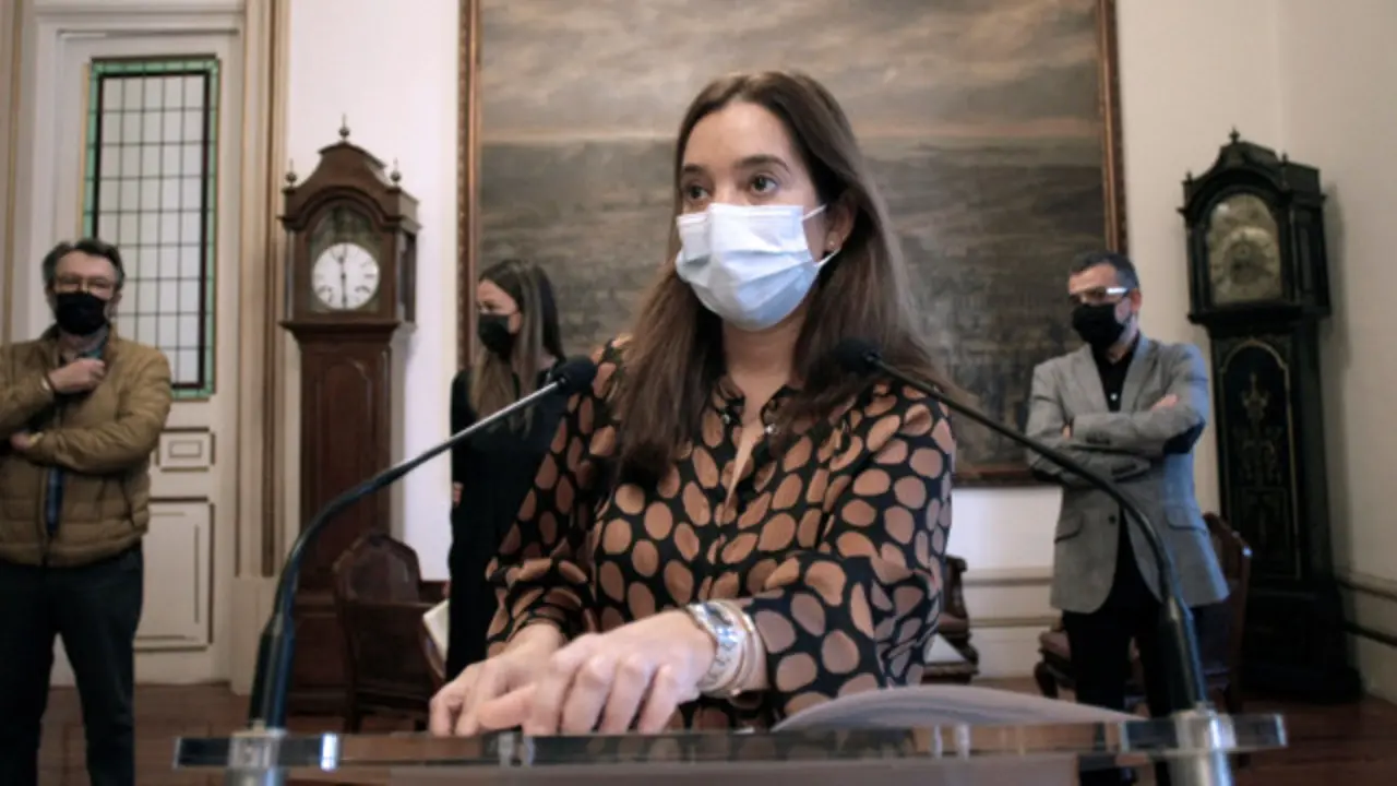 Inés Rey, este viernes en A Coruña. EFE