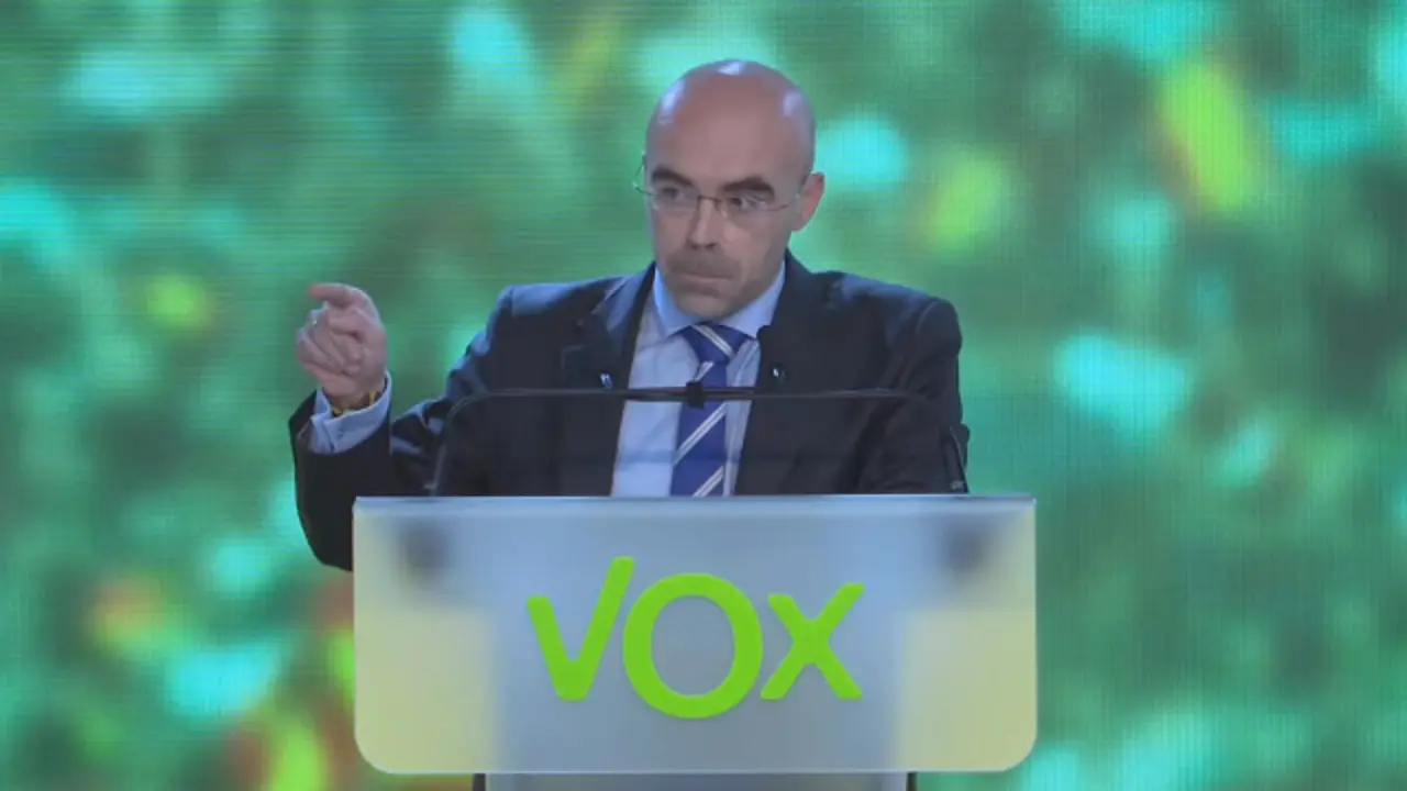 Jorge Buxadé, en rolda de prensa. EP