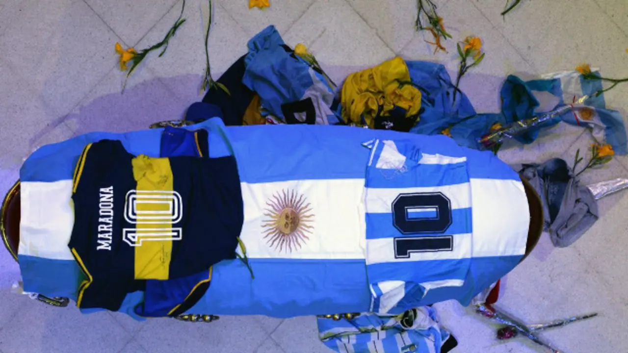 El féretro de Maradona. JUAN IGNACIO RONCORINA
