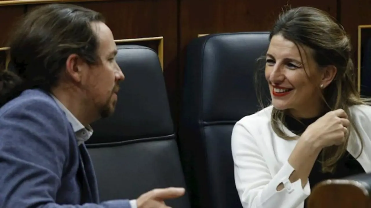 Pablo Iglesias y Yolanda Díaz. ARCHIVO
