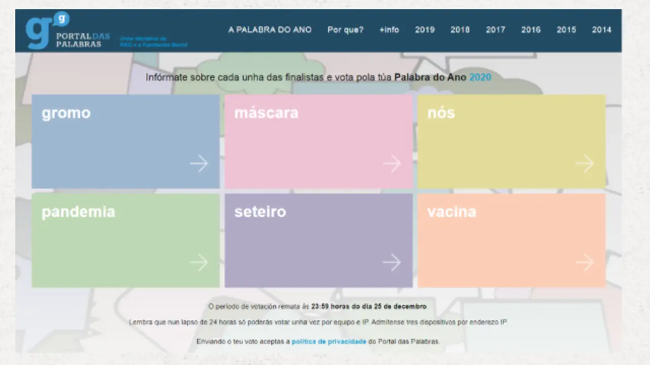 Finalistas a palabra do ano. RAG