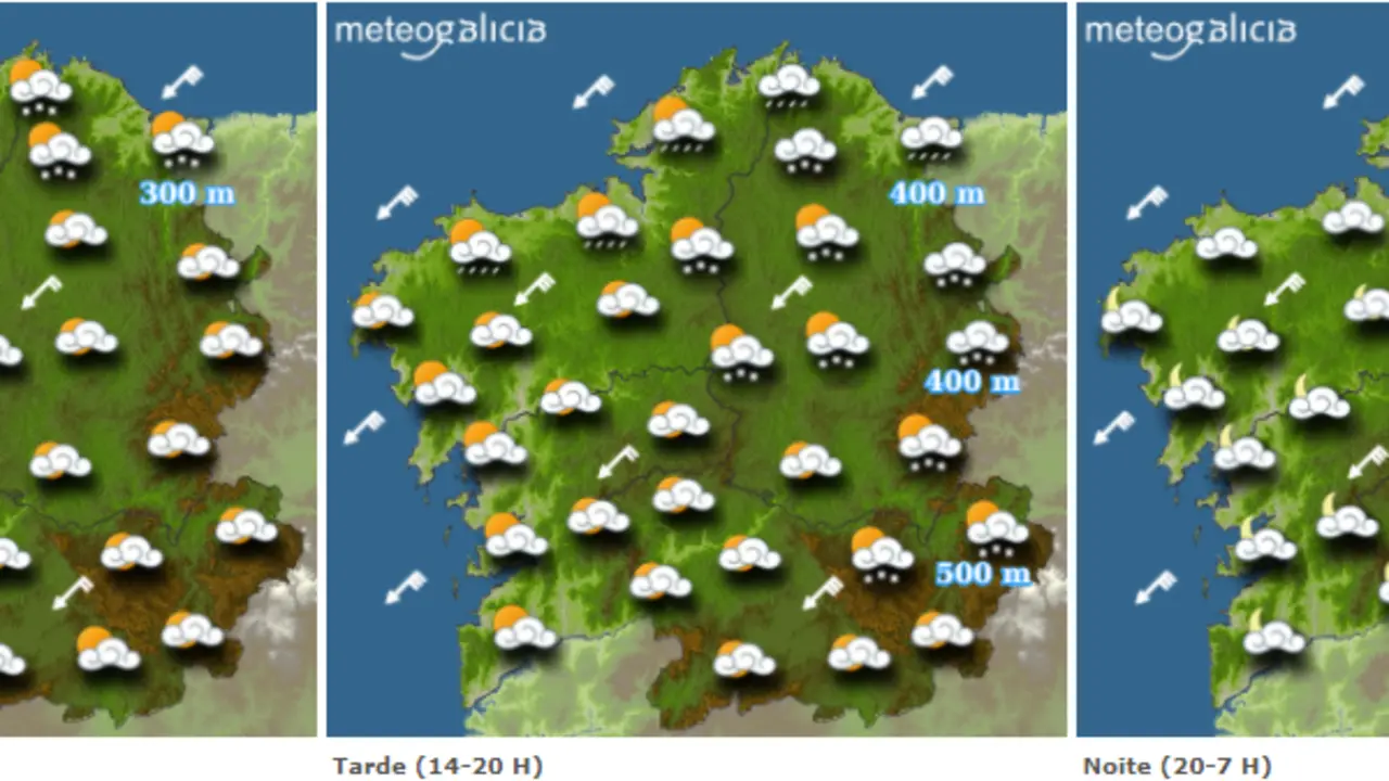 Mapas del tiempo para este sábado. METEOGALICIA