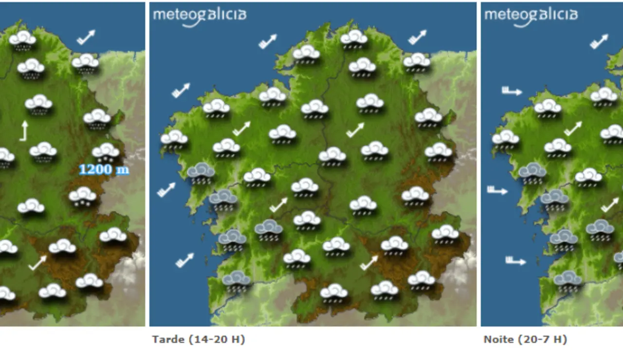 Mapas del tiempo para este domingo. METEOGALICIA