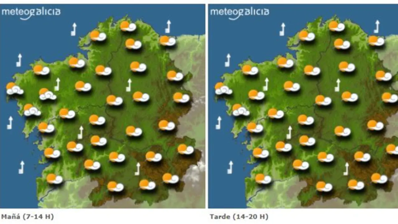 O tempo para o 15 de febreiro de 2021. METEOGALICIA
