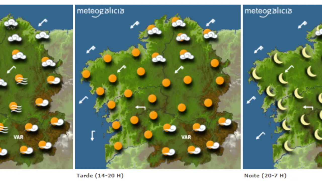 Mapas del tiempo para este sábado. METEOGALICIA