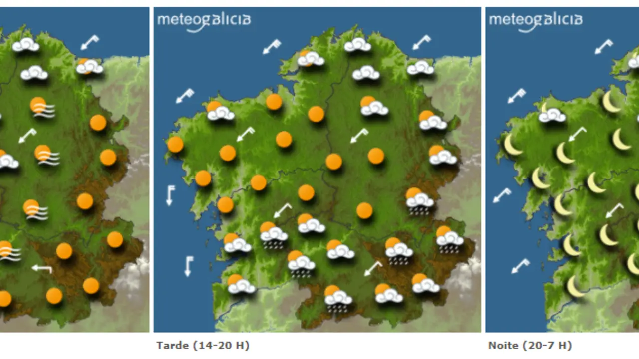 Mapas del tiempo para este viernes. METEOGALICIA