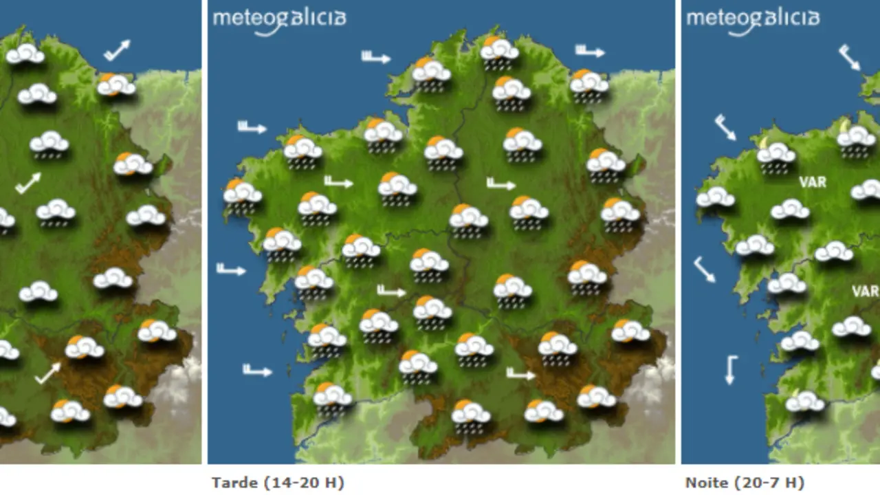 Mapas del tiempo para este sábado. METEOGALICIA