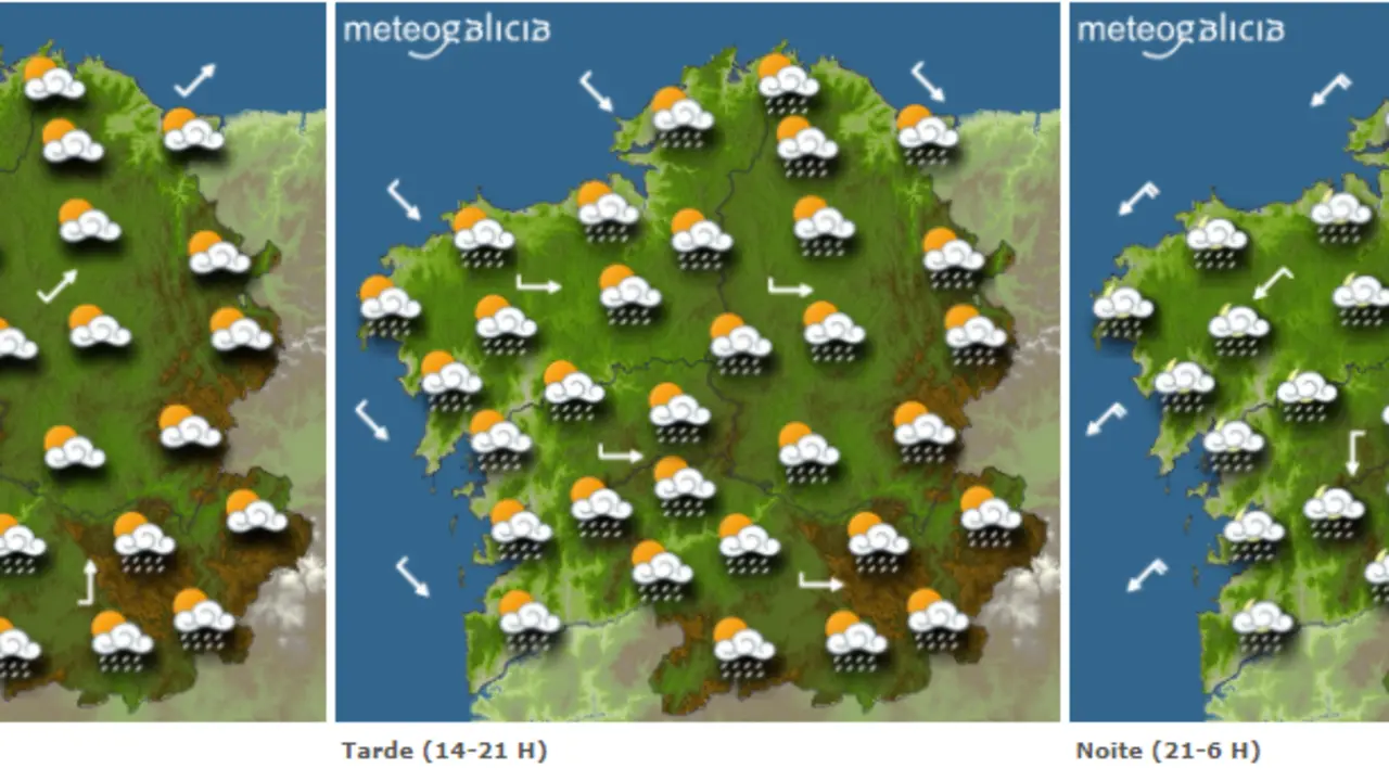 Mapas del tiempo para este sábado. METEOGALICIA