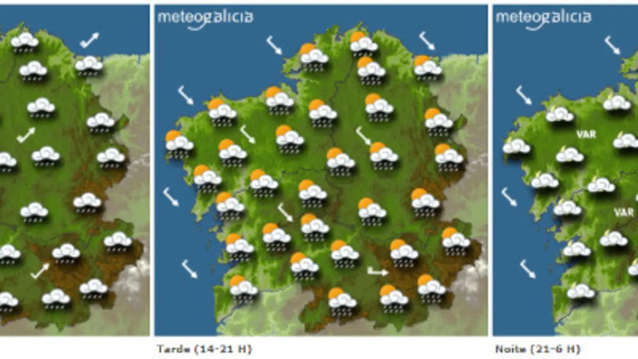 Previsi&oacute;n para este xoves. METEOGALICIA