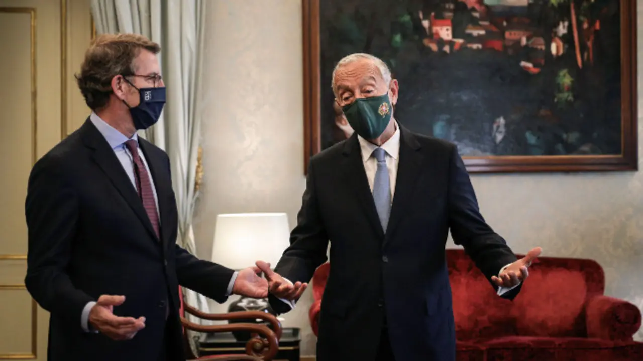 Rebelo de Sousa con Feijóo. EFE