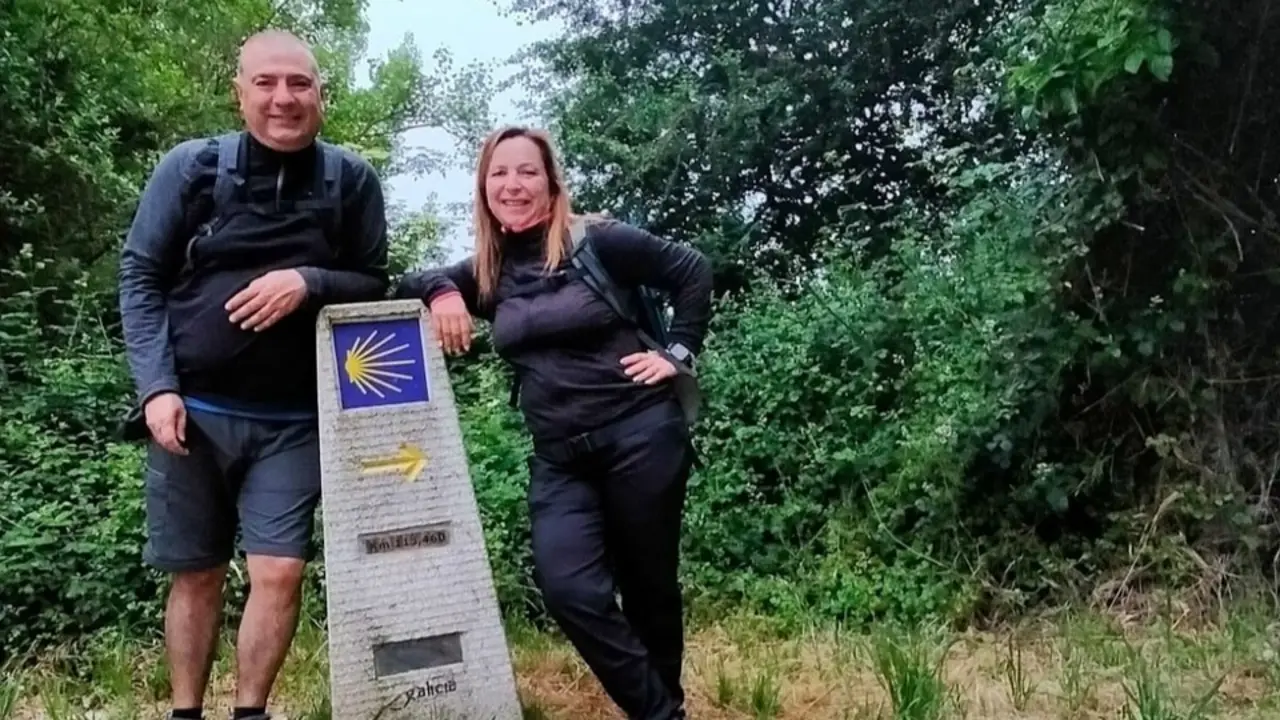 Chema e Ana, no Camiño. EP