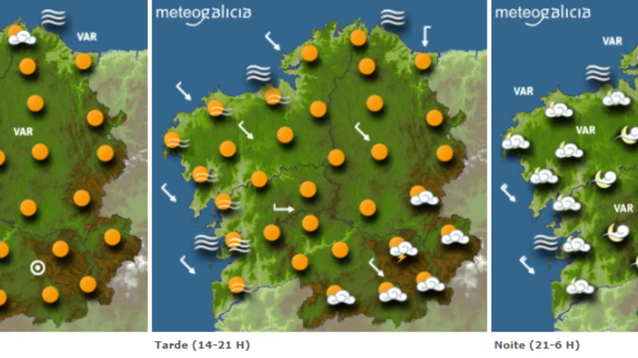Mapas del tiempo para este martes en Galicia. METEOGALICIA