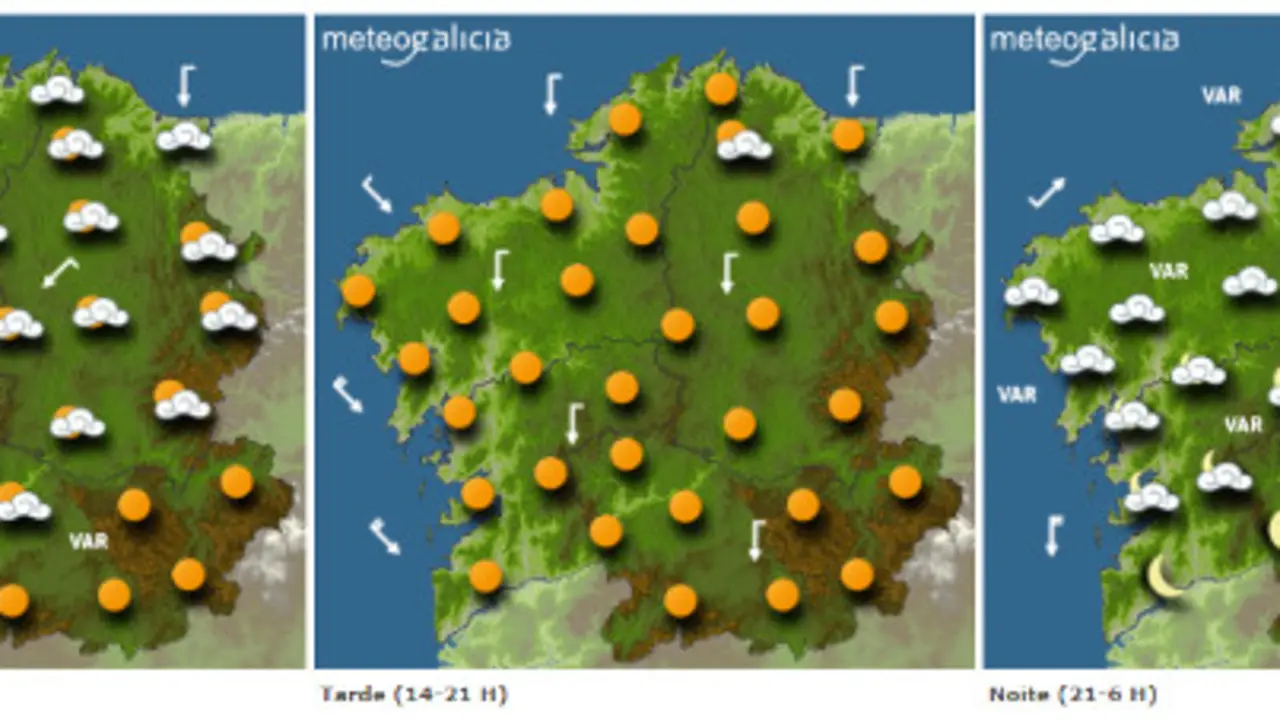 A previsión para este xoves. METEOGALICIA
