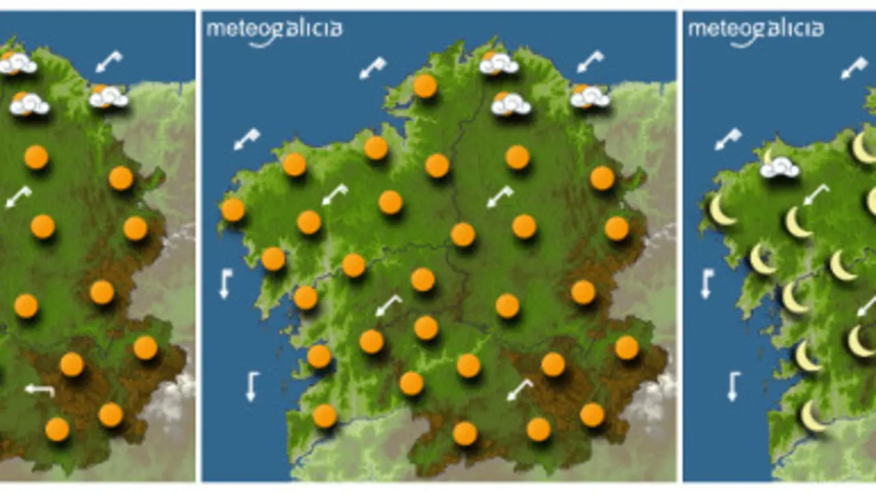 Previsi&oacute;n para este luns 22 de agosto. METEOGALICIA