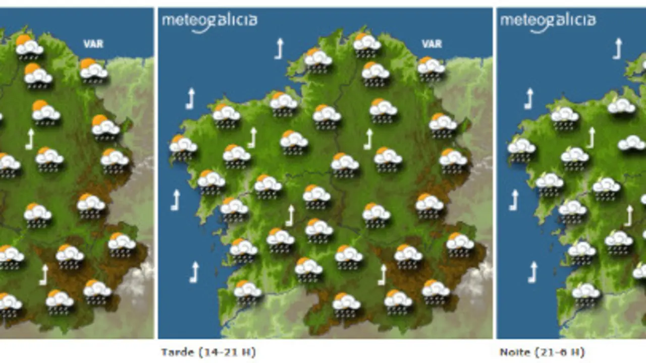 Previsión para este martes en Galicia. METEOGALICIA