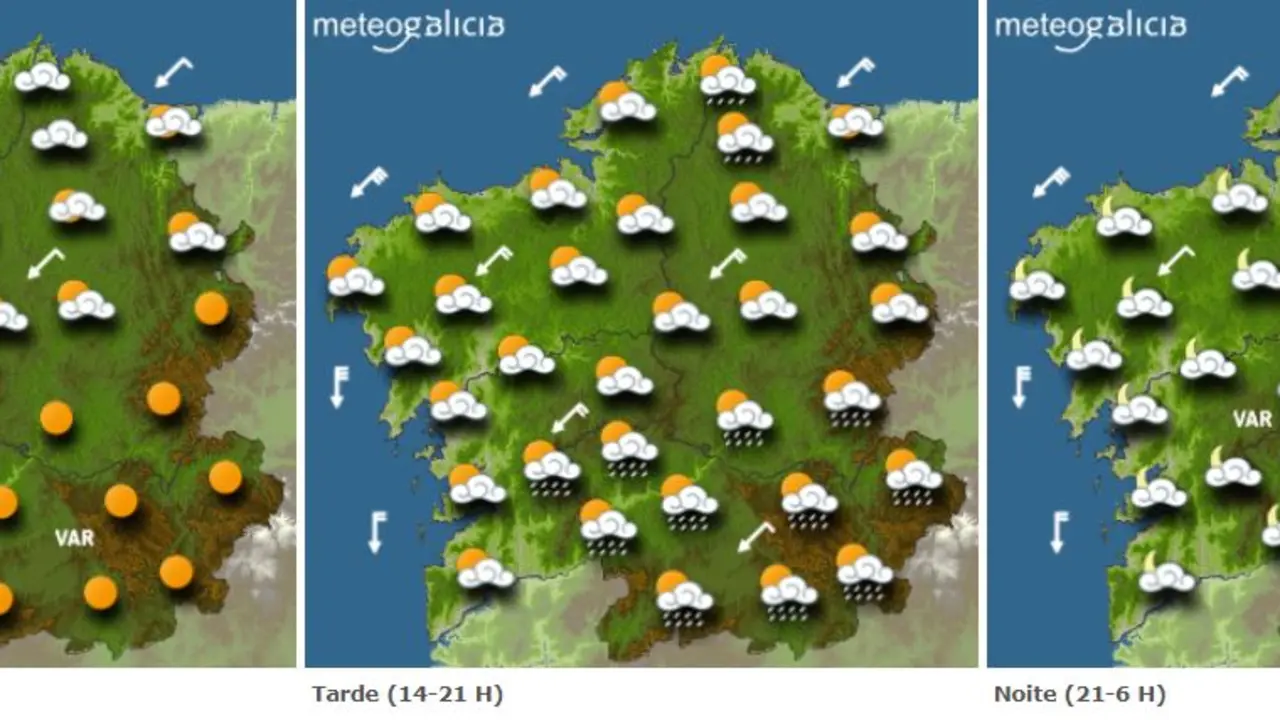 La previsión para este miércoles. METEOGALICIA