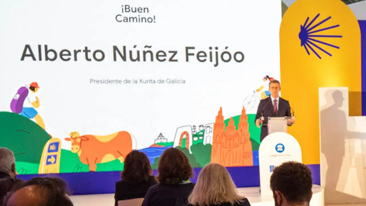 Feijóo, na presentación do proxecto 'Bo Camiño!'. PEPE FERRÍN