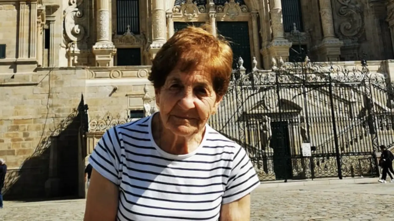 Inés Ojea, en la Praza do Obradoiro. EP