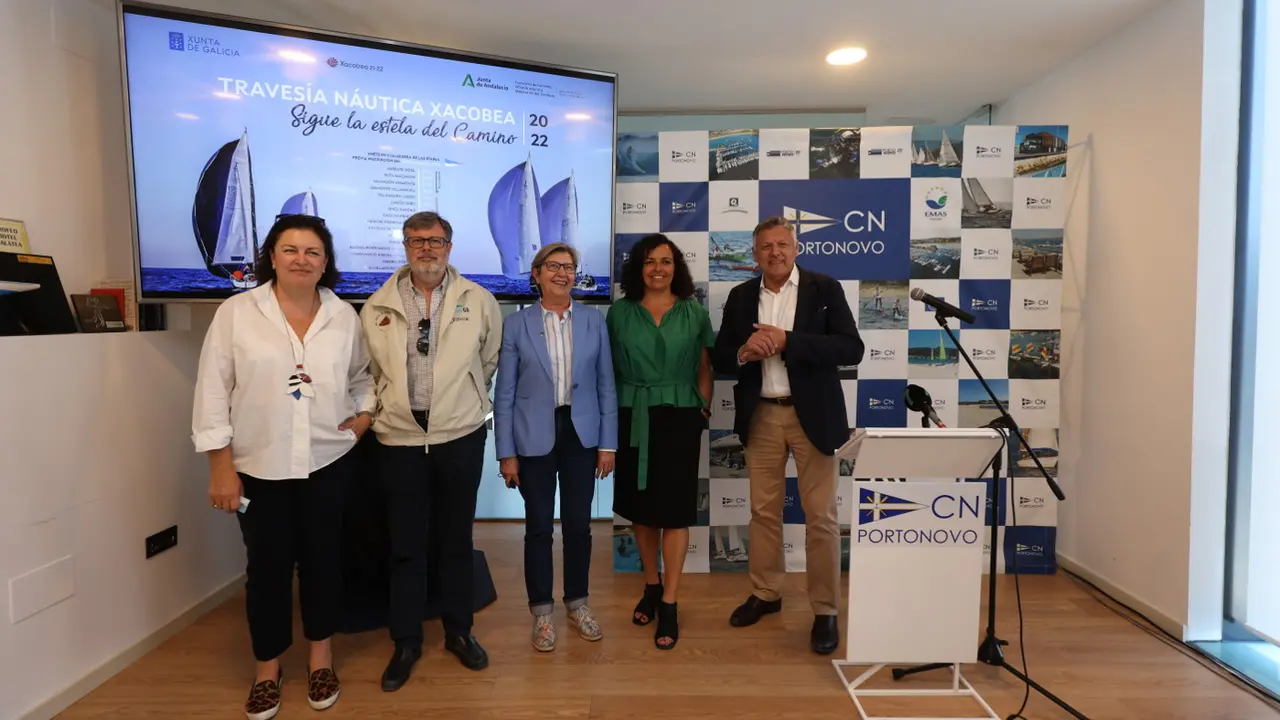 Confirmar SANXENXO Pontevedra 17 30 h A conselleira do Mar en funcions Rosa Quintana acompañada pola presidenta de Portos de Galicia Susana Lenguas e pola comisaria do Xacobeo 2021 2022 Cecilia Pereira participara na presentacion da Traves (4G5A4151.JPG)