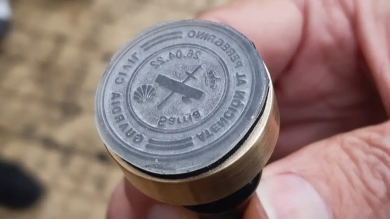 Sello de la visita del Rey. AEP