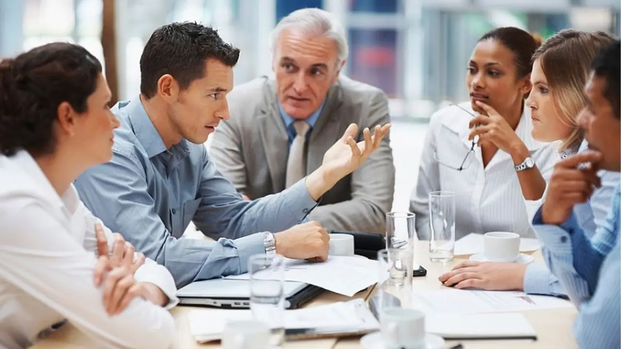 reunión empresa trabajo trabajadores