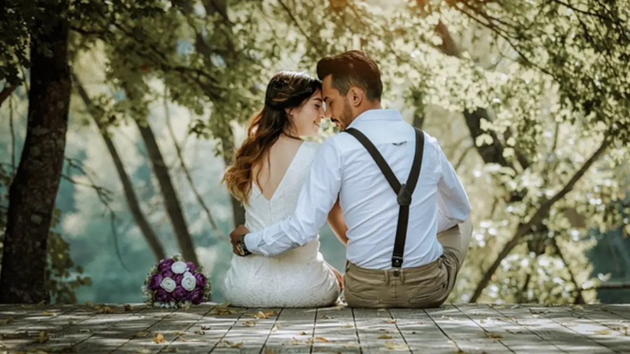 pareja novios matrimonio boda