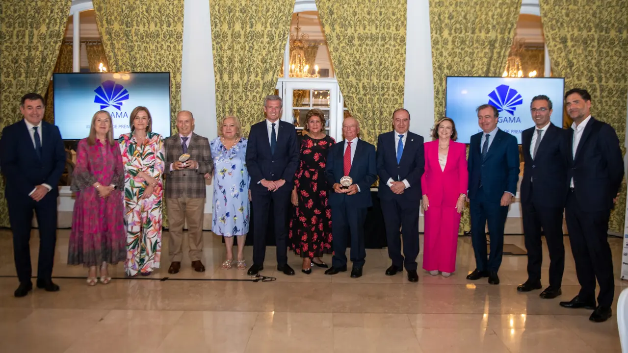 Rueda presidió la entrega de premios de Aegama este miércoles en A Toxa. EP